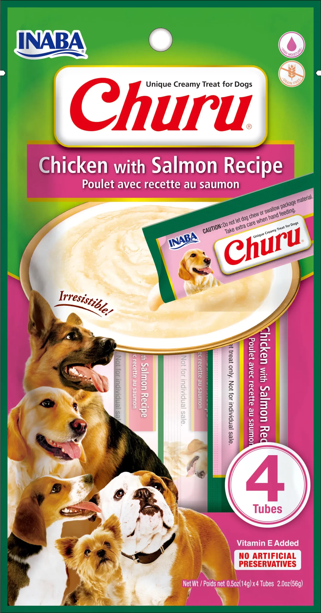 CHURU DOG Chiken with Salmon Recipe sobre x 4 tubos