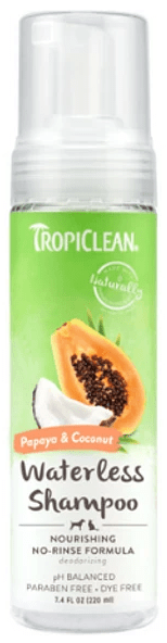 Tropiclean Shampoo seco PAPAYA Y COCO frasco x 220 mL