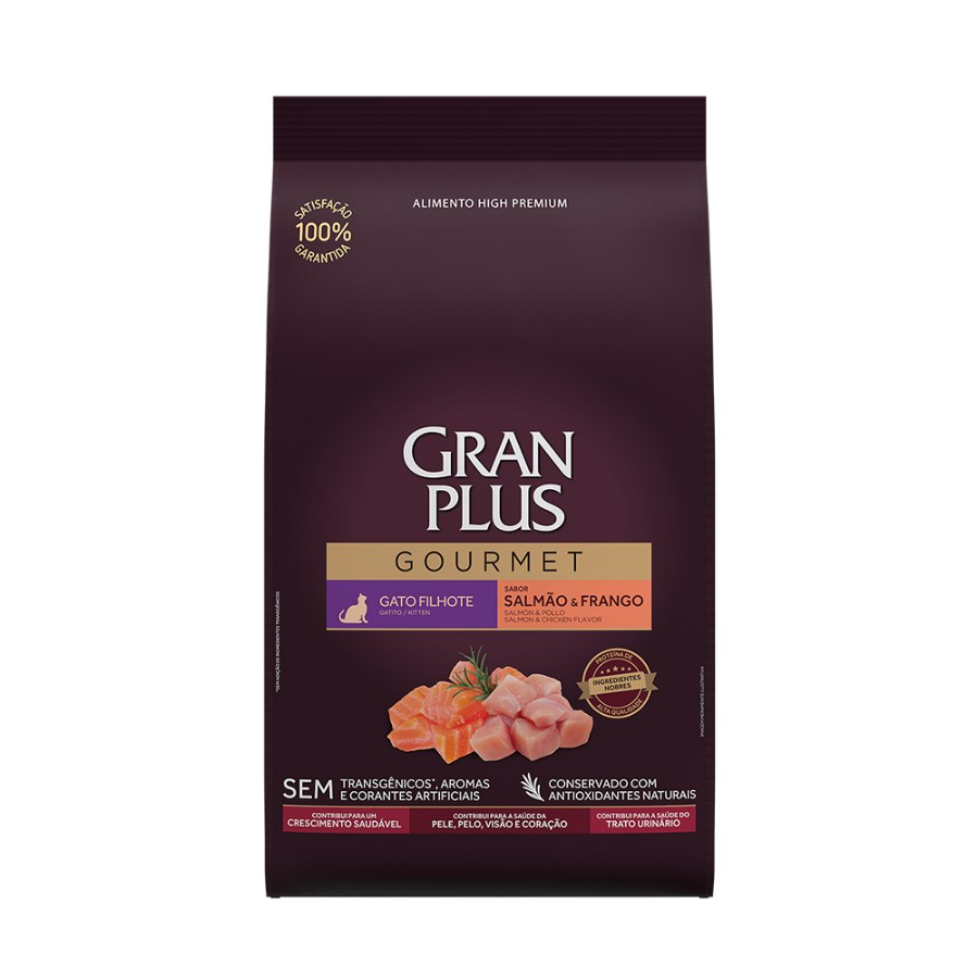 Gran Plus Gato Cachorro Gourmet Salmon y Pollo bolsa x 10 kg