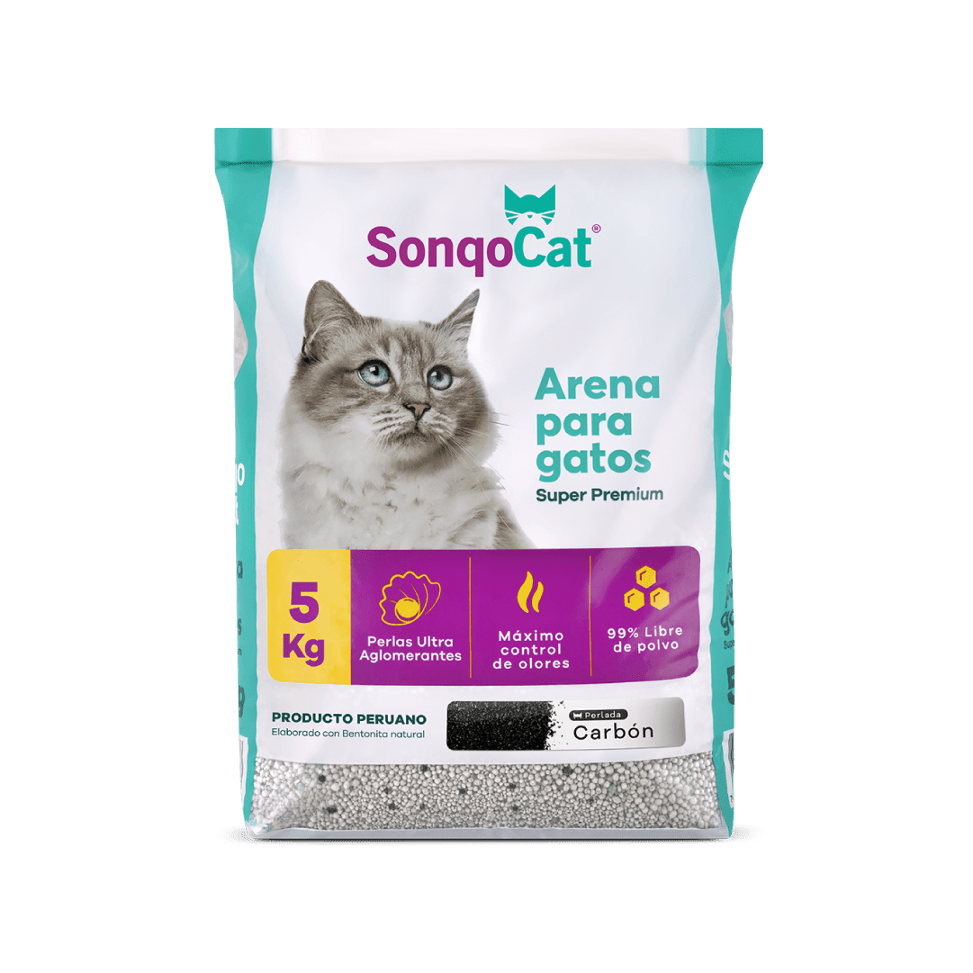 Arena Sanitaria SonQocat PERLADO PREMIUM CARBON bolsa x 5 kg