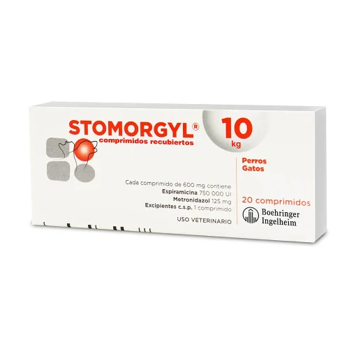 Stomorgyl 10 (espiramicina, metronidazol) caja x 20 comprimidos