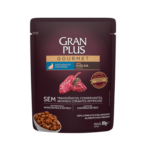 Gran plus sachet Gato adulto castrado OVEJA sobre x 85 g