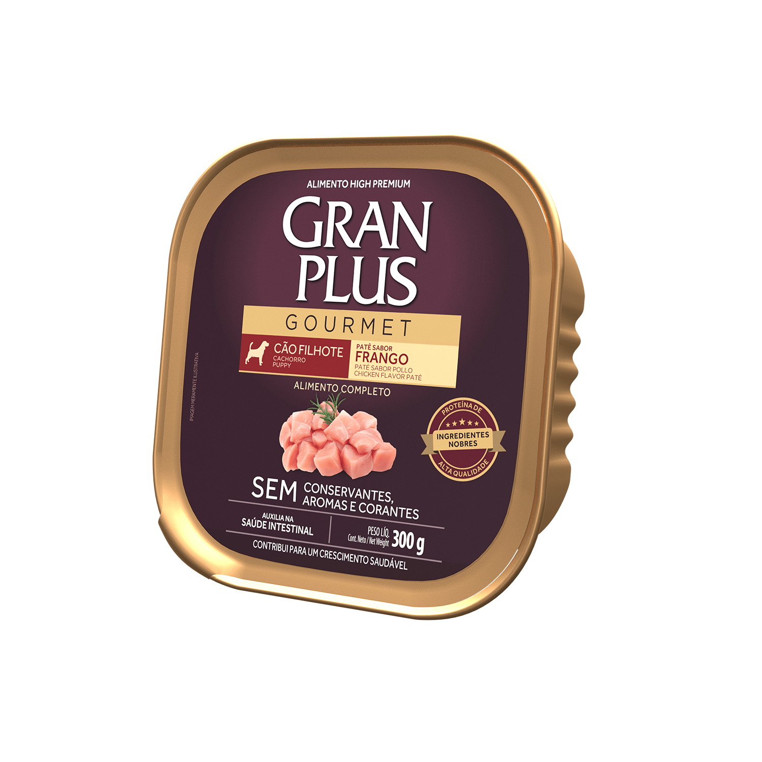 Gran Plus Pate Gourmet Perro Cachorro sabor pollo lata x 300 g