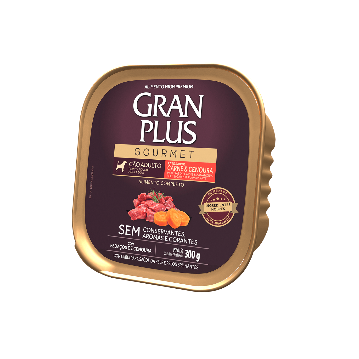 Gran Plus Pate Gourmet Perro Adulto Carne y Zanahoria lata x 300 g
