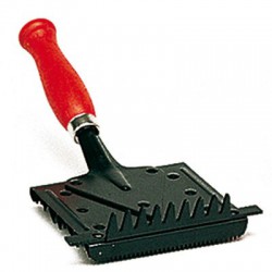 Rasqueta metalica de 9 dientes x unidad