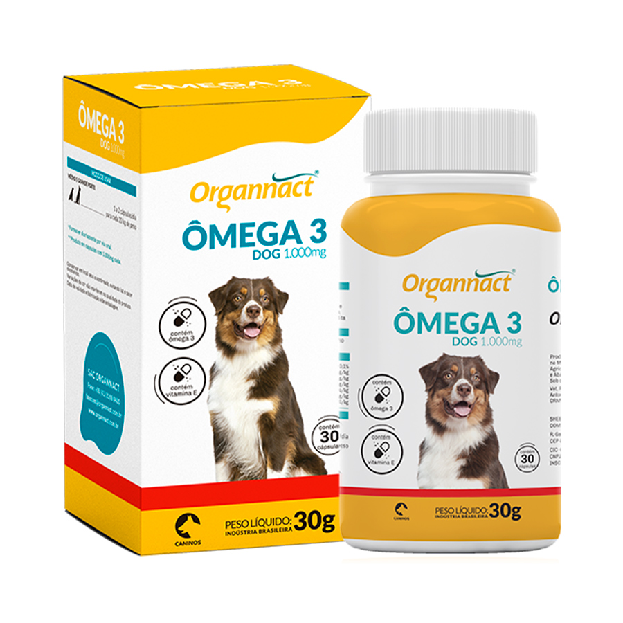 Omega 3 Dog (large) Organnact pote x 30 tabletas