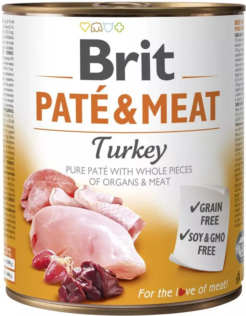 Brit PATE y MEAT Turkey lata x 800 g