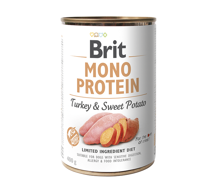 Brit MONO PROTEIN Turkey and Sweet Potato lata x 400 g
