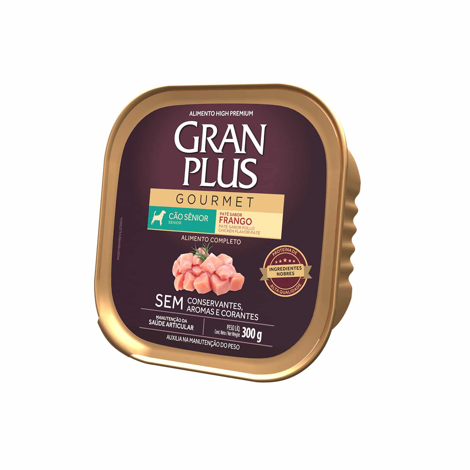 Gran Plus Pate Gourmet Perro Senior pollo lata x 300 g