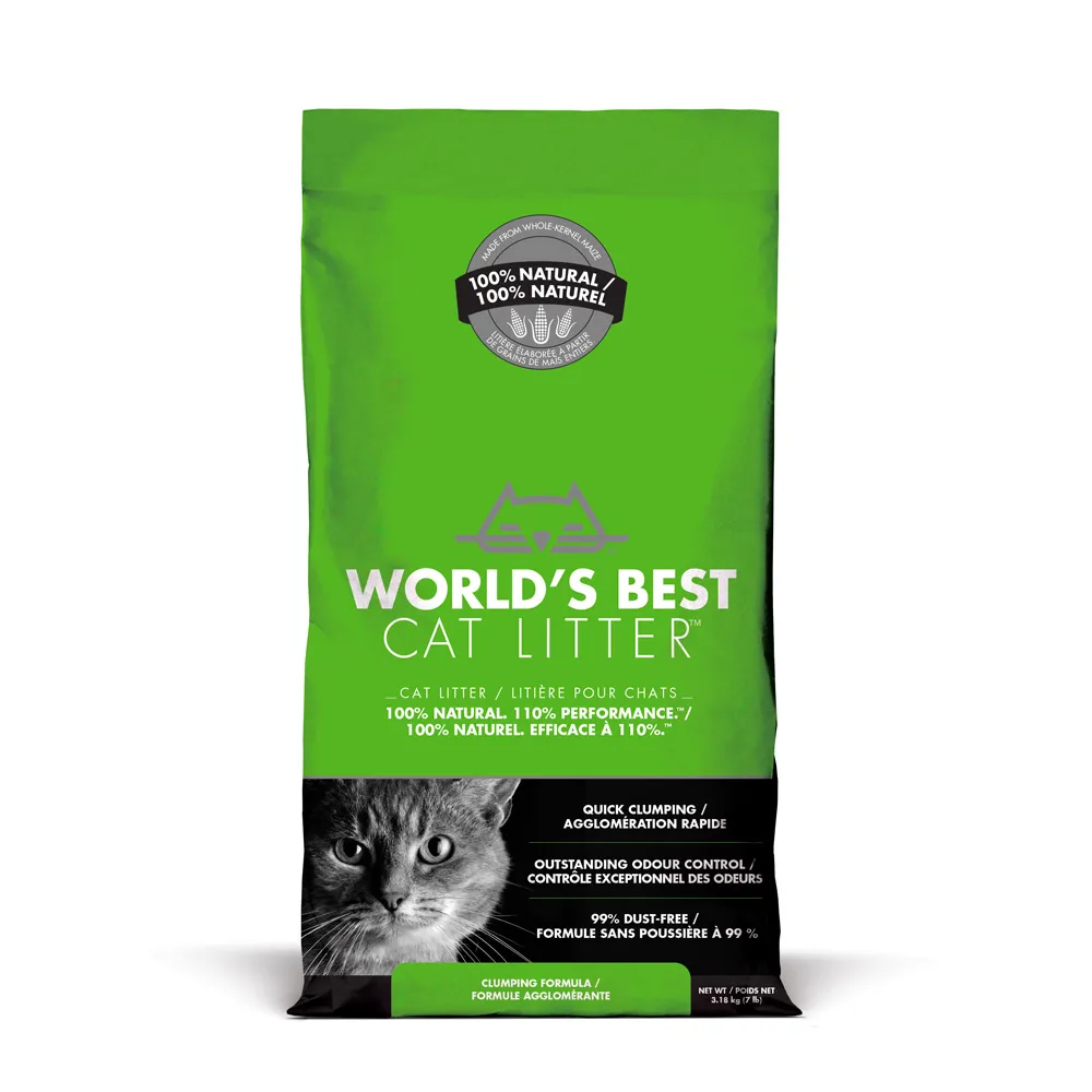 WORLDS BEST CAT LITTER CLUMPLING FORMULA (verde) bolsa x 3.18kg