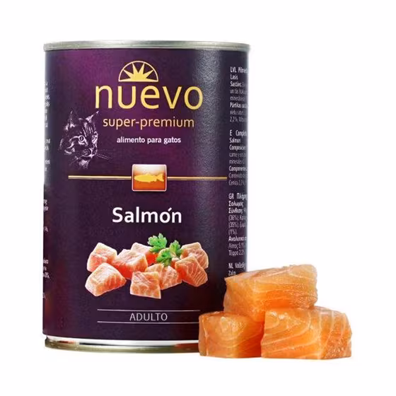 NUEVO Super Premium GATO Adulto Salmon lata x 400 g