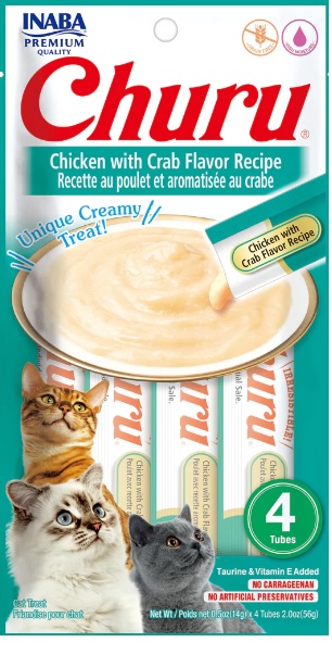 CHURU Cat Chicken with Crab Flavor Recipe sobre x 4 unidades