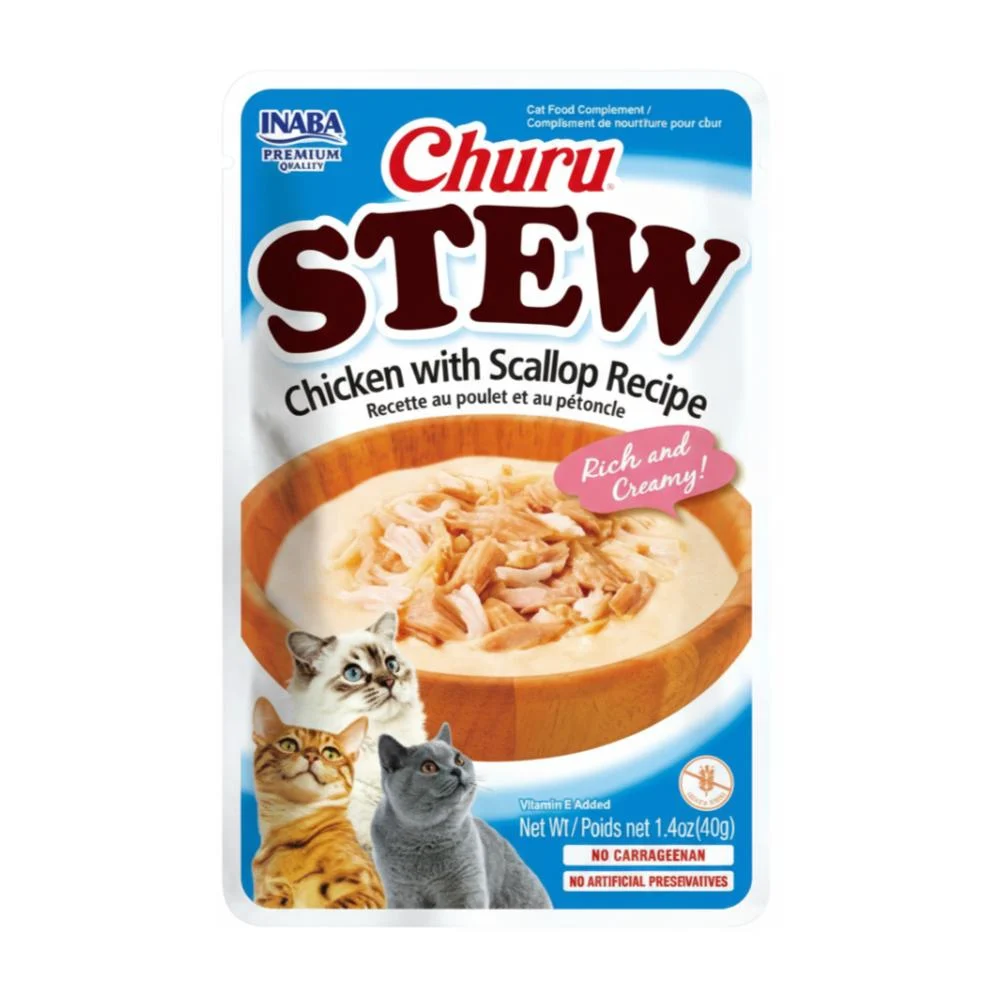 Churu Stew Cat Chicken whit Scallop sobre x 40g