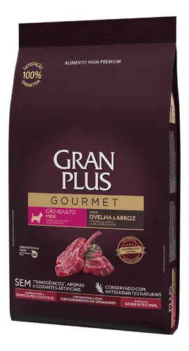Gran plus Gourmet perro Adulto Mini cordero y arroz bolsa x 3 kg