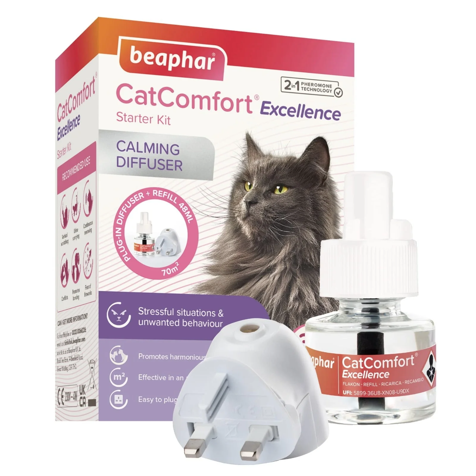 Beaphar CatConfort Excellent Diffuser Starter Kit 48 ml