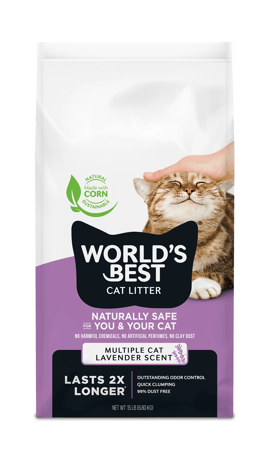 WORLDS BEST CAT LITTER CLUMPING LAVANDA bolsa x 6.35kg