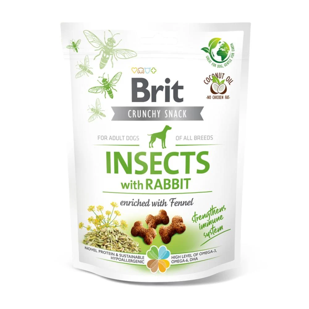 Brit Crunchy Snack Insects Whit Rabbit 200 g