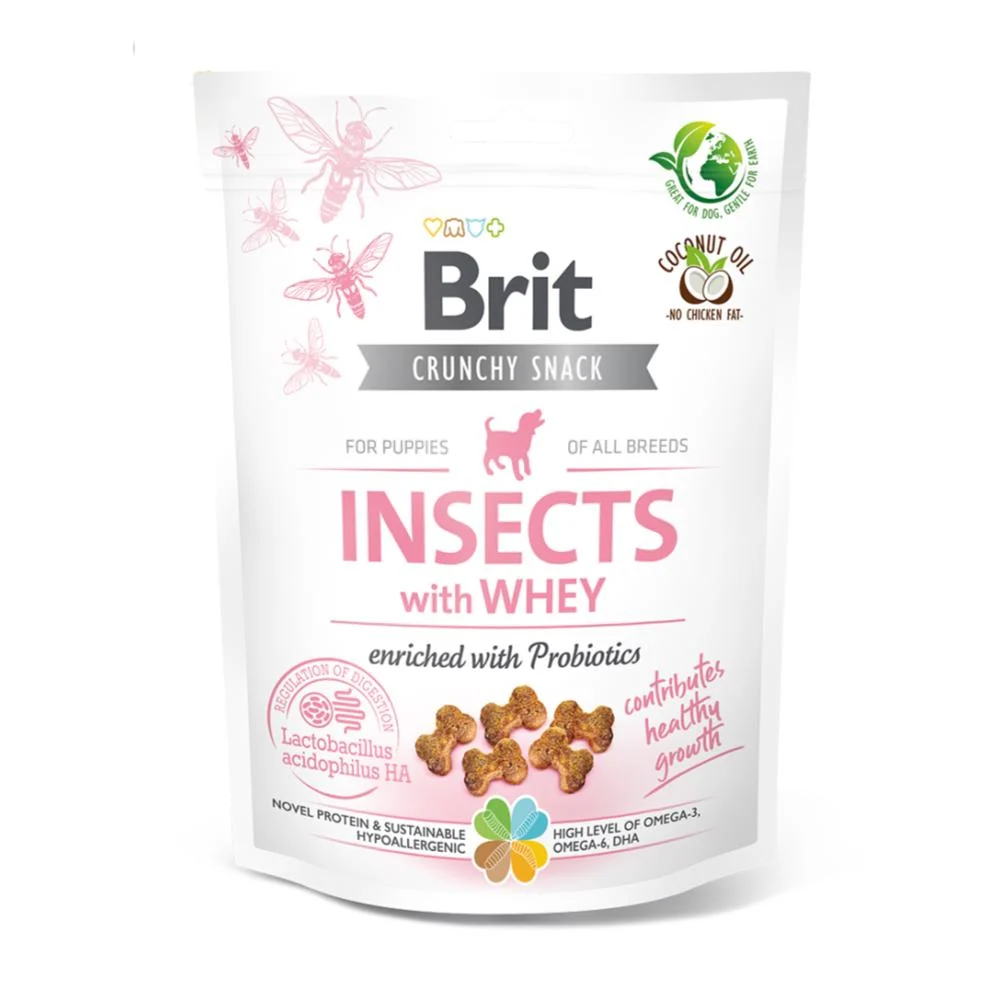 Brit Crunchy Snack Insects Whit Whey 200 g