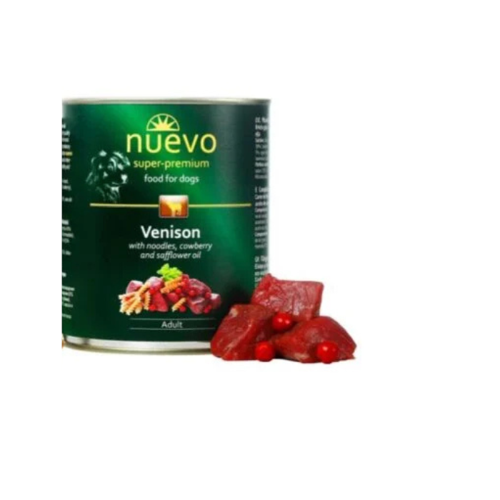NUEVO Super Premium PERRO Adulto Venado con Fideos y Arandanos Rojos lata x 800 g