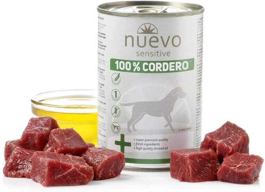 NUEVO Super Premium Sensitive Perro Adulto 100% Cordero lata x 400 g